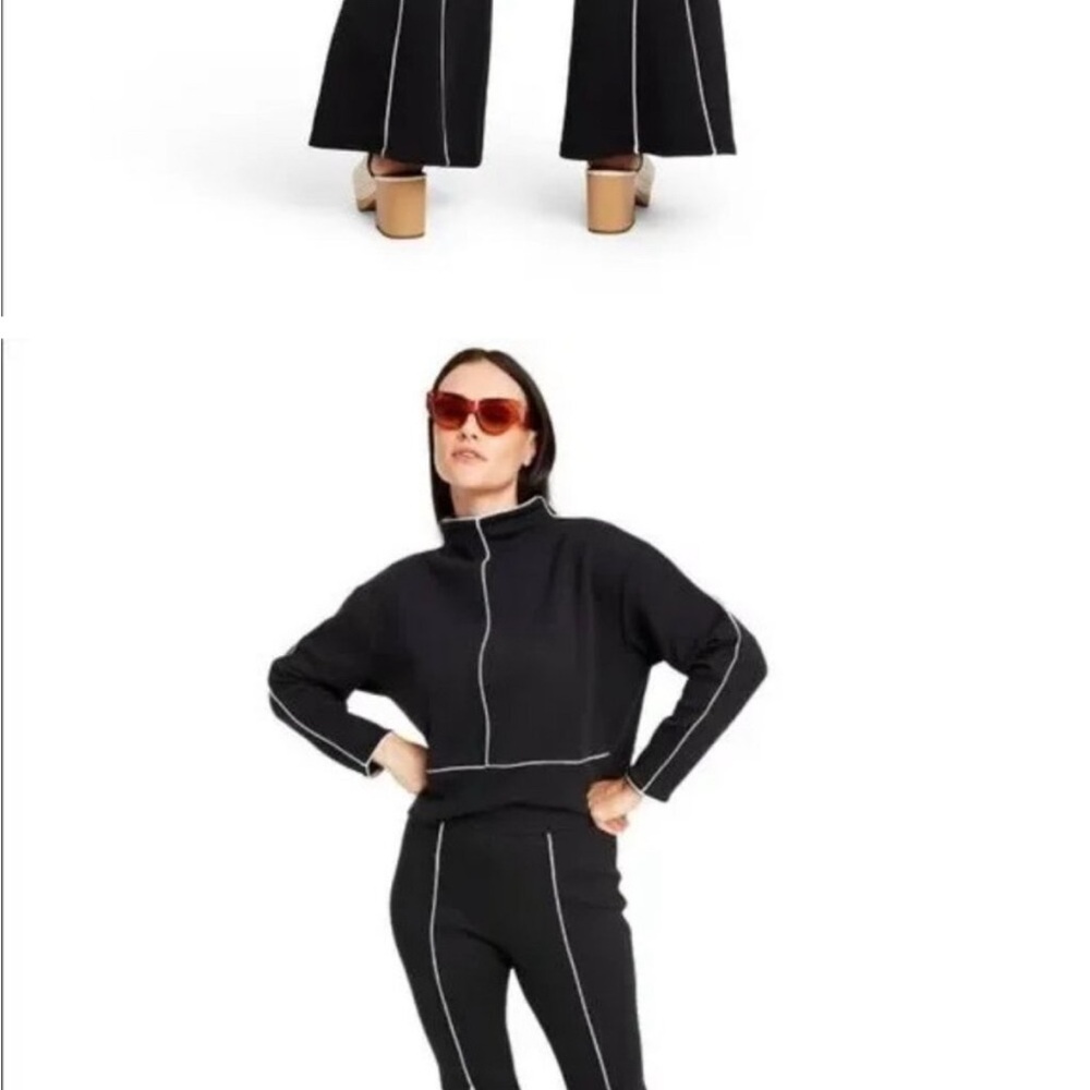 Victor Glemaud Black and White Wide Leg Jumpsuit